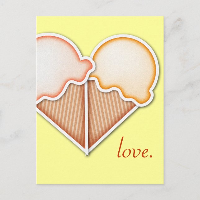 Ice Cream Love Postcard (Front)