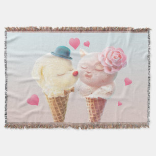 Ice Cream Love Throw Blanket