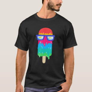 Ice Cream Lover Cool Popsicle With Sunglasses Summ T-Shirt