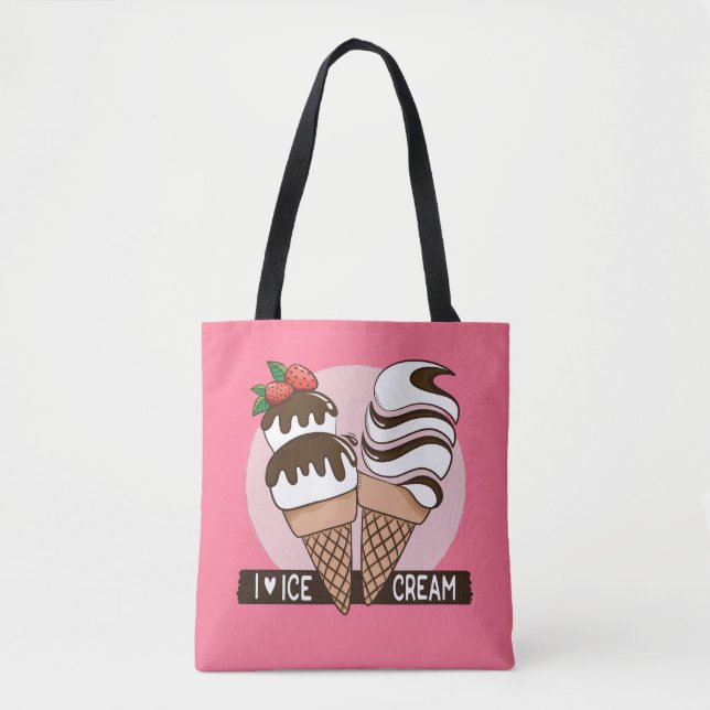 Ice Cream Lover custom colour bags (Front)
