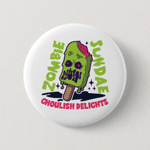 Ice Cream Lover Funny Ice I Love Ice Cream Horror 6 Cm Round Badge