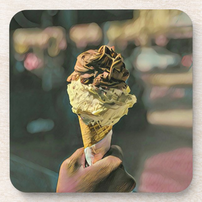 Ice cream lover gift coaster (Front)