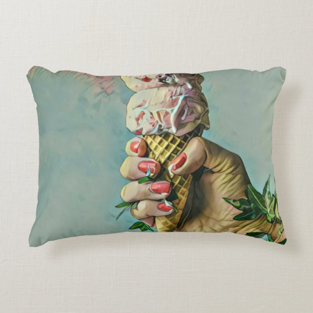 Ice cream lover gift decorative cushion (Front)