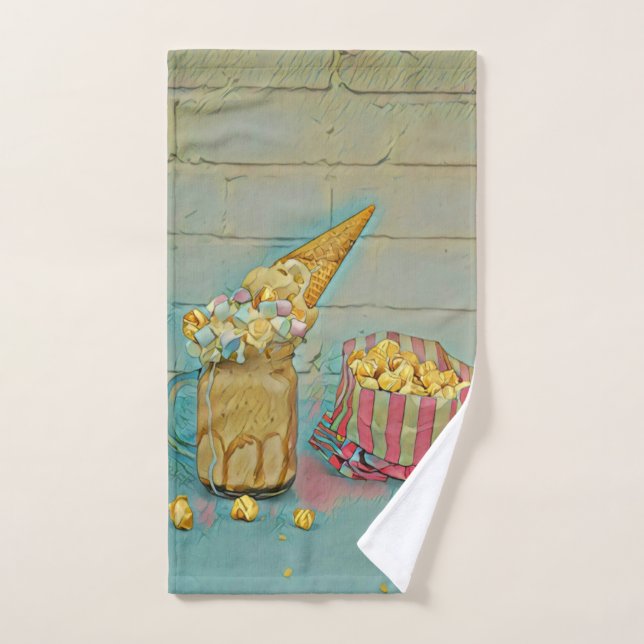 Ice cream lover gift hand towel (Hand Towel)