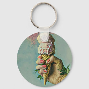Ice cream lover gift key ring