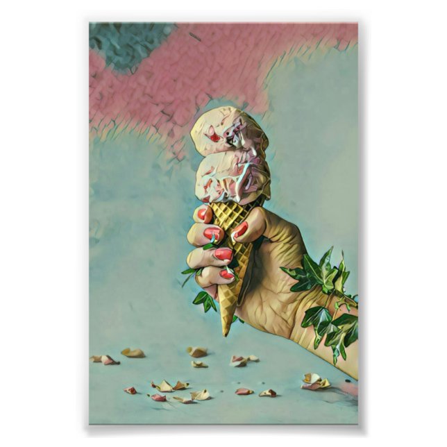 Ice cream lover gift photo print (Front)