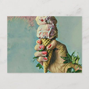 Ice cream lover gift postcard