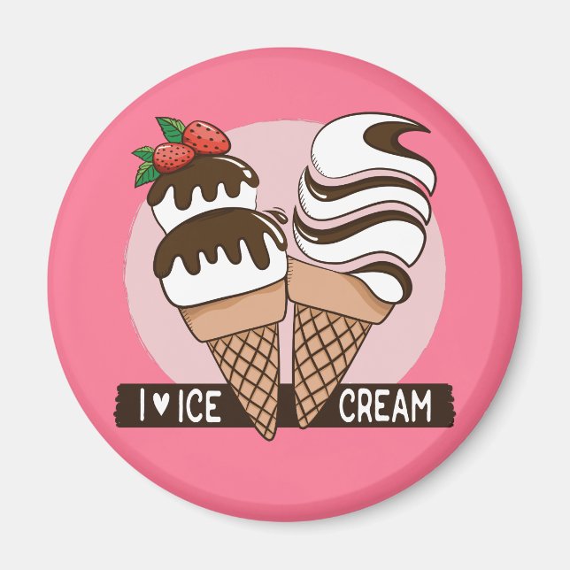 Ice Cream Lover magnets (Front)