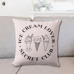 Ice Cream Lover Secret Club Kids Nursery Cushion