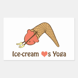 Ice-cream loves Yoga Stickers