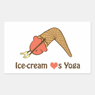 Ice-cream loves Yoga Stickers