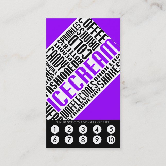 ice cream loyalty (wordWEBs) (Front)