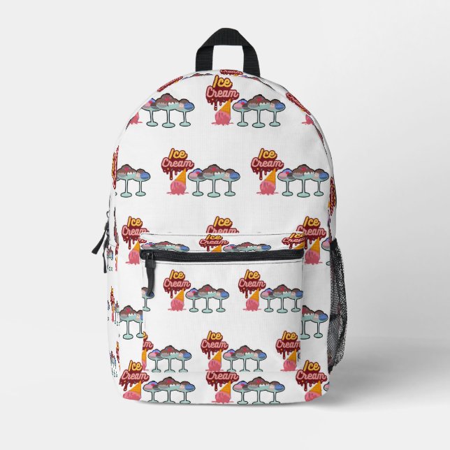 Ice cream melt printed backpack (Front)