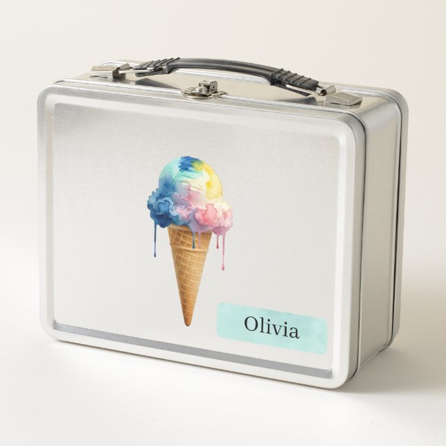 Ice Cream Metal Lunch Box (Front)