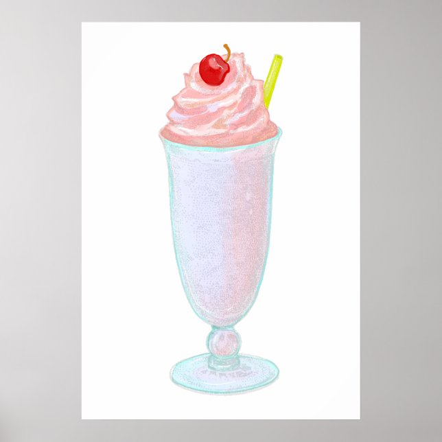 Ice cream milkshake poster (Front)