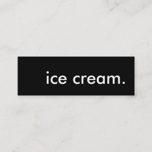 ice cream. mini business card