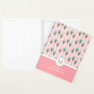 Ice Cream Monogram  Planner