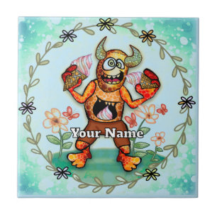 Ice Cream Monster Ceramic Tile