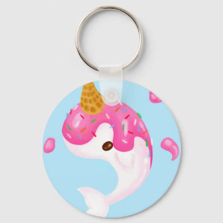 Ice cream narwhal Keychain