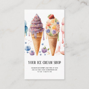 Ice Cream Parlour business card