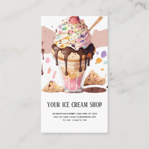 Ice Cream Parlour business card
