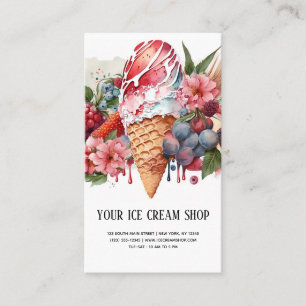 Ice Cream Parlour business card