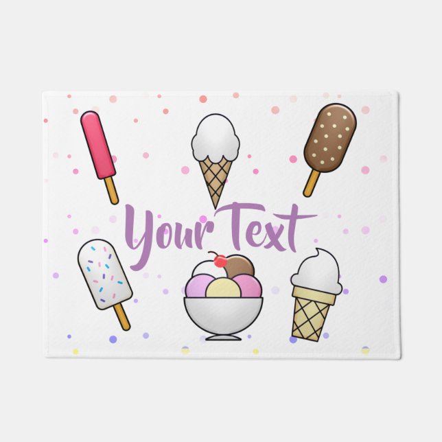 Ice Cream Parlour Dream Doormat (Front)