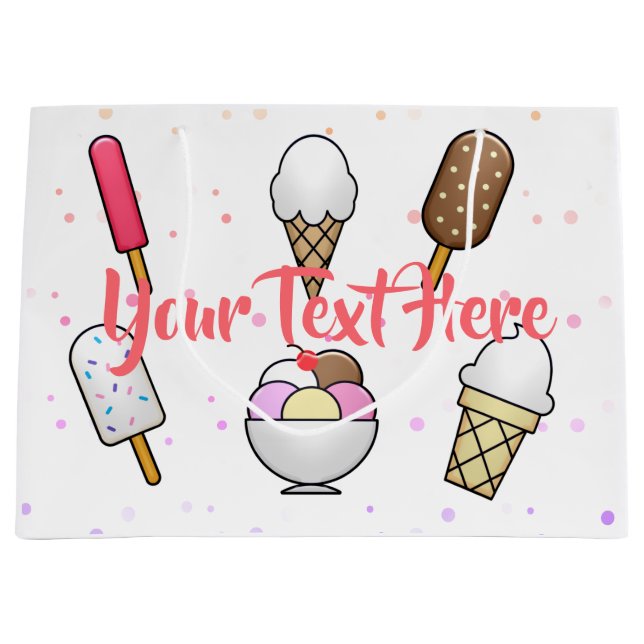 Ice Cream Parlour Dream Large Gift Bag (Front)