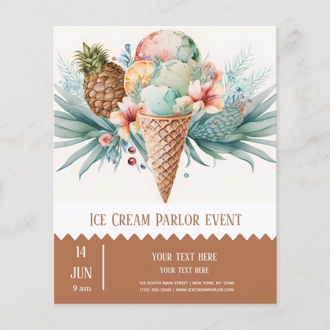 Ice cream parlour flyer (Front)