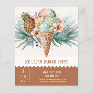 Ice cream parlour flyer