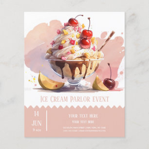 Ice cream parlour flyer