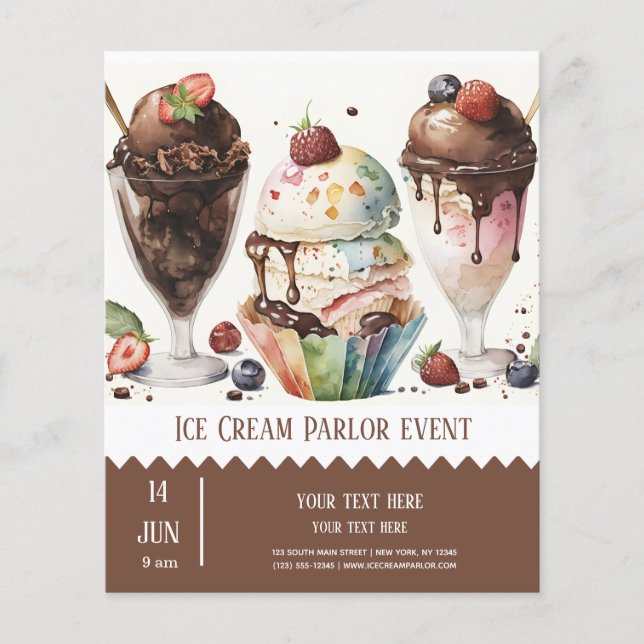 Ice cream parlour flyer (Front)