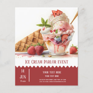 Ice cream parlour flyer