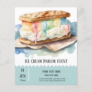 Ice cream parlour flyer