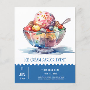 Ice cream parlour flyer
