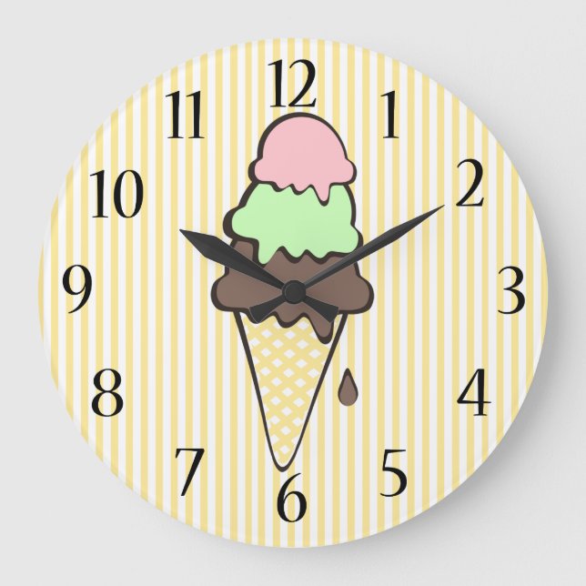 Ice Cream Parlour Large Clock (Front)