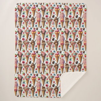 Ice-Cream Parlour Party Sherpa Blanket