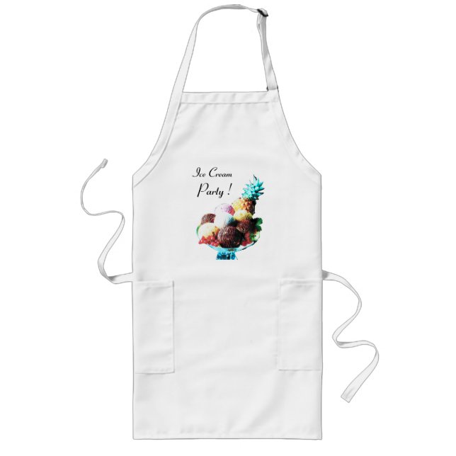 ICE CREAM PARTY, DESERT SHOP LONG APRON (Front)
