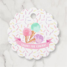 ICE CREAM Party Favour Tag