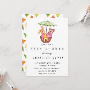 Ice Cream Party Friends Baby Shower Invitation