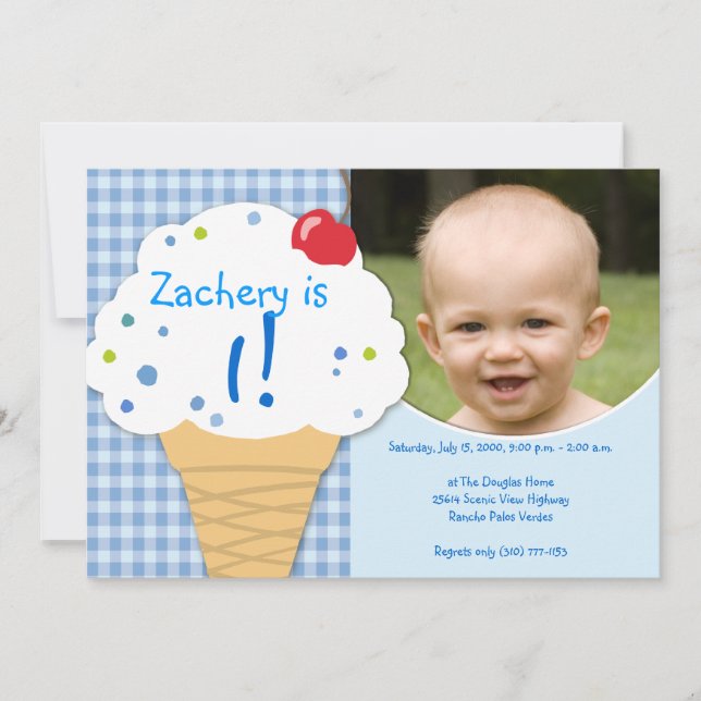 Ice Cream Party invitation (Front)