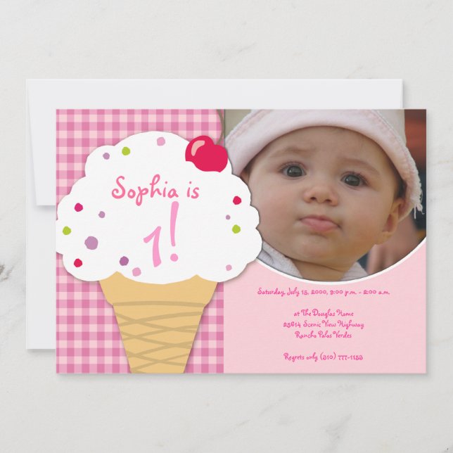 Ice Cream Party invitation (Front)
