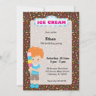 Ice cream party invitation