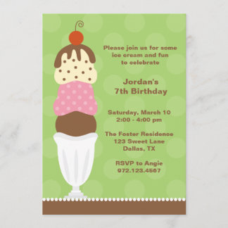 Ice Cream Party Invitation
