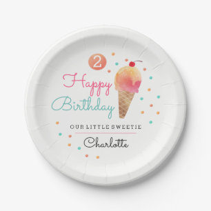 Ice Cream Party Kids Party Paper Plate
