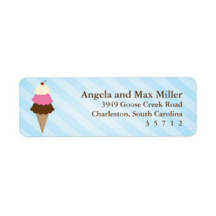 Ice Cream Party Labels