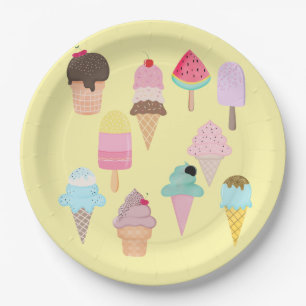 Ice Cream Party Paper Plate
