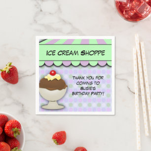 Ice Cream Party, Pastel Sweet Shoppe Napkin