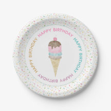 Ice Cream Party Plates