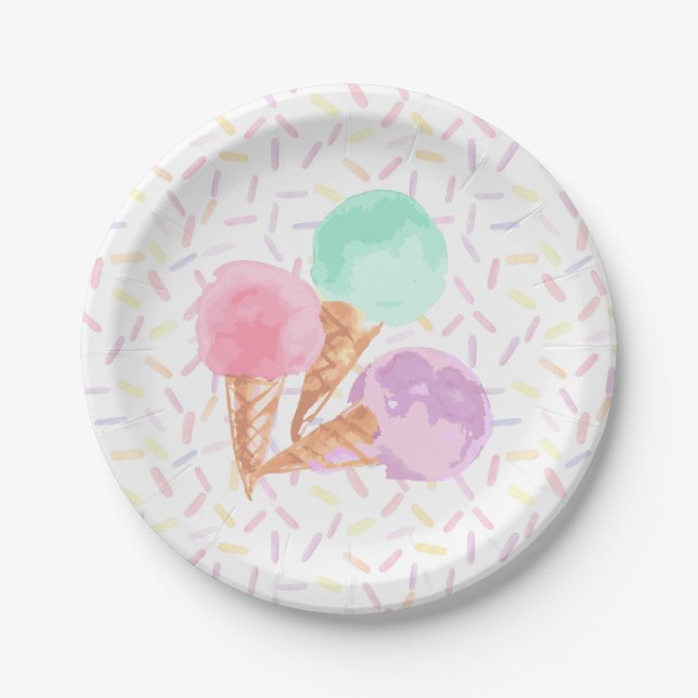 Ice Cream Party Plates (Front)